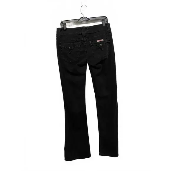 HUDSON Jeans Women's Black Flare Jeans Size 30 32” waist Flap Pockets - Picture 7 of 8